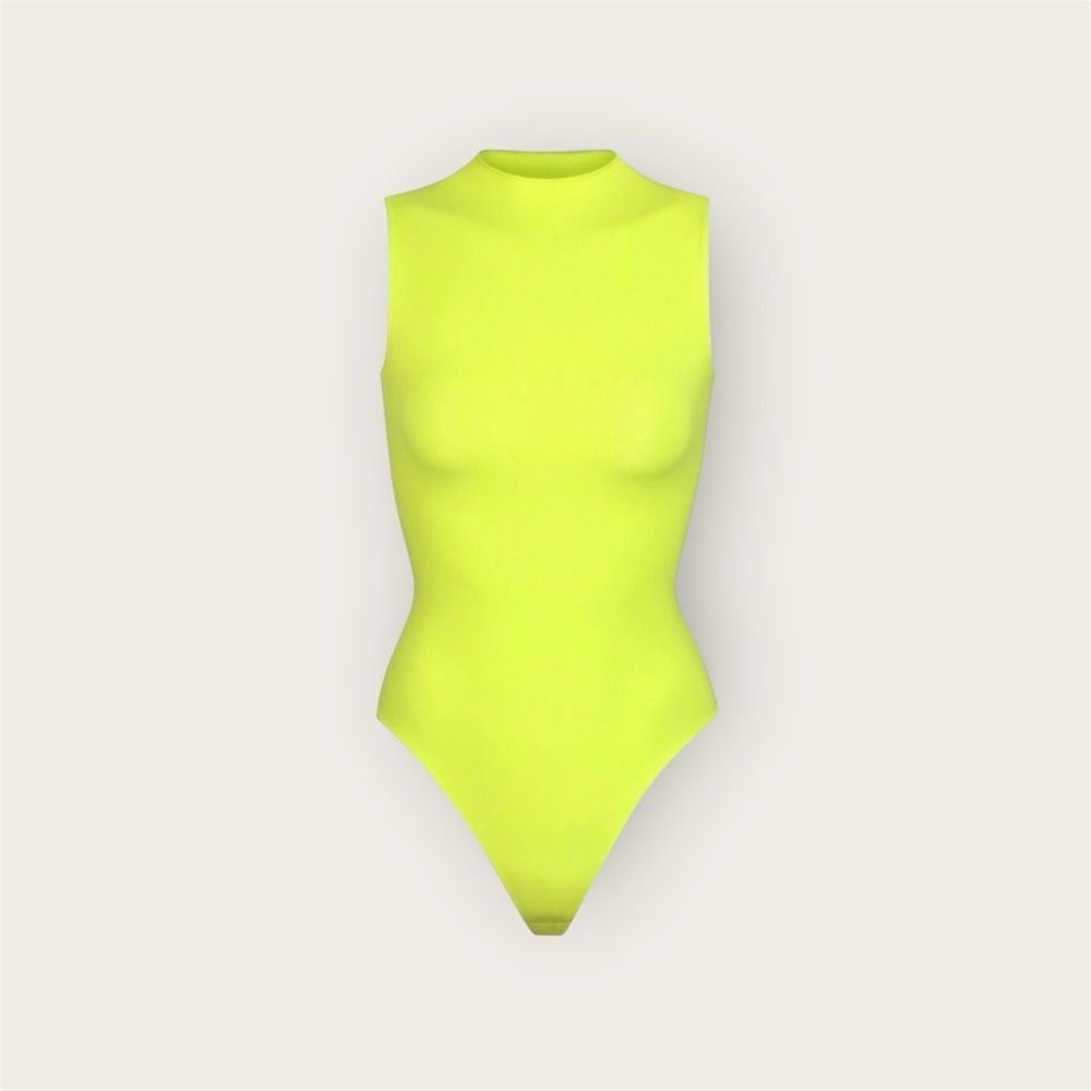 SKIMS Essential Green Highlighter Bodysuit